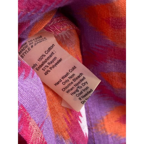 Soft Surroundings Tunic Top Women size Medium Geometric Boho Artsy Flowy Aztec - Picture 4 of 15